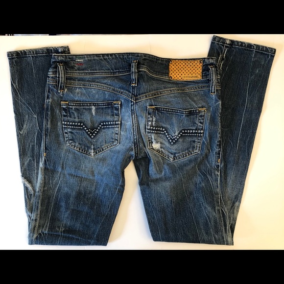 Diesel Denim - Diesel Matic stretch skinny distressed jeans.